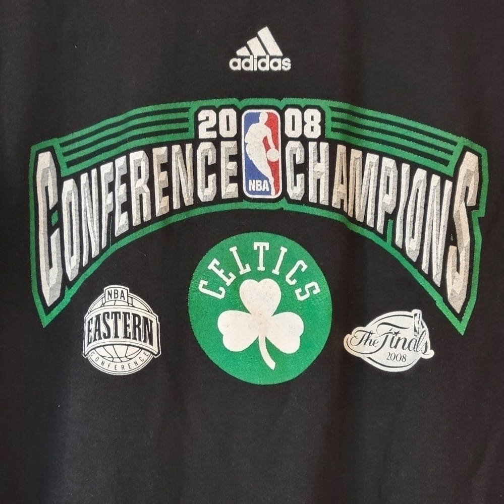 ADIDAS "Celtics 2008 Conference Champions" Commemorative T-Shirt - Picture 2 of 4